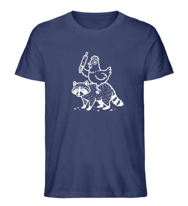 Huhn auf Waschbär - Dark Edition - Herren Organic Shirt-6057