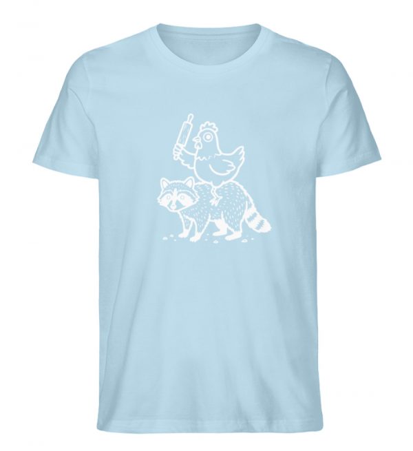 Huhn auf Waschbär - Dark Edition - Herren Organic Shirt-6967