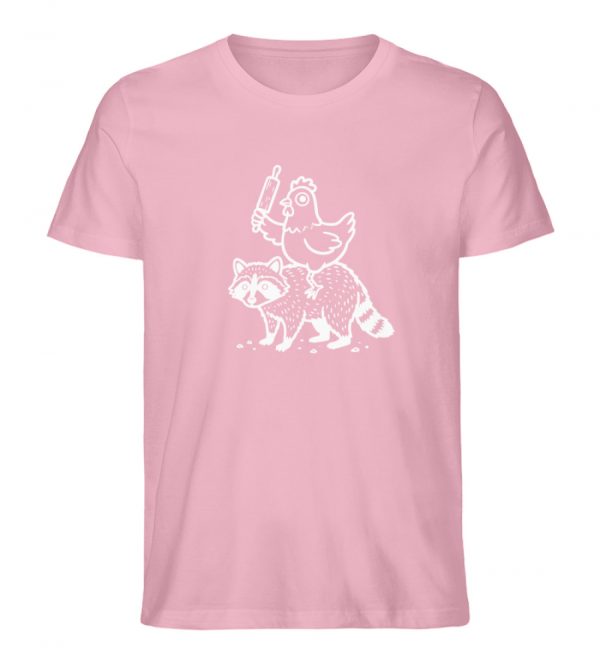 Huhn auf Waschbär - Dark Edition - Herren Organic Shirt-6883