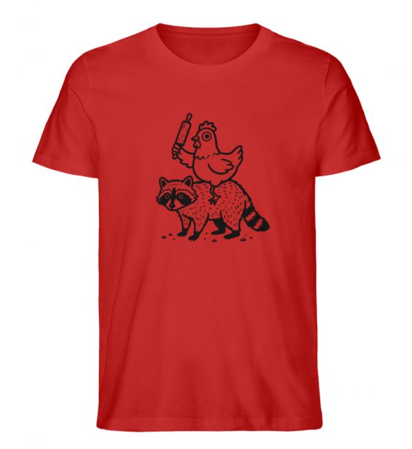 Huhn auf Waschbär - Light Edition - Herren Organic Shirt-4