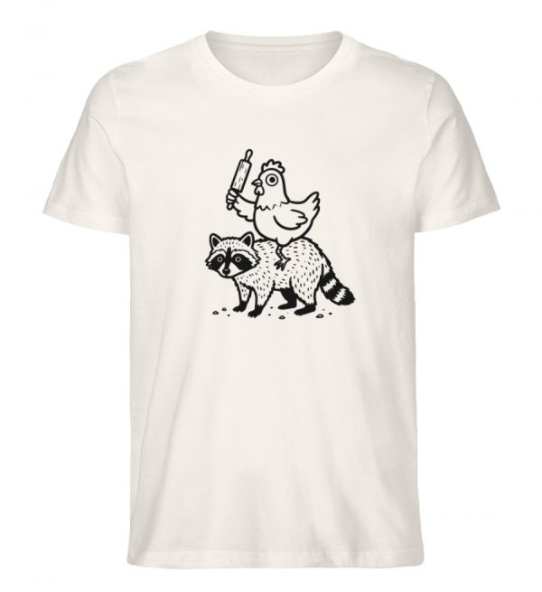 Huhn auf Waschbär - Light Edition - Herren Organic Shirt-6968