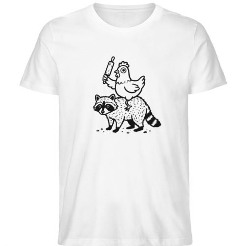 Huhn auf Waschbär - Light Edition - Herren Organic Shirt-3