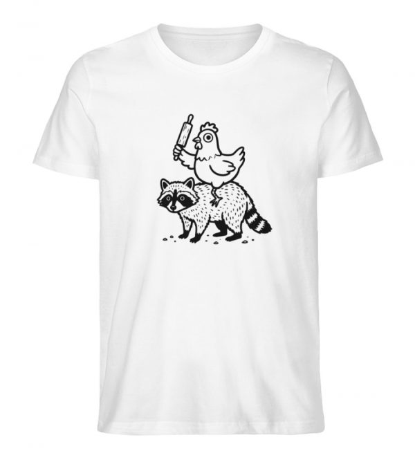 Huhn auf Waschbär - Light Edition - Herren Organic Shirt-3