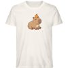 DR9ABADMSP_STTU758-6968 Capybara mit Orange - Herren Organic Shirt-6968