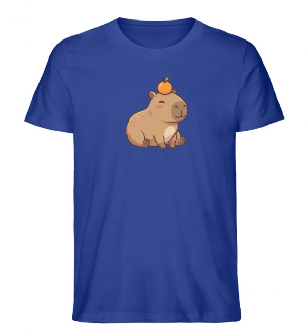 DR9ABADMSP_STTU758-668 Capybara mit Orange - Herren Organic Shirt-668