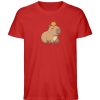 DR9ABADMSP_STTU758-4 Capybara mit Orange - Herren Organic Shirt-4