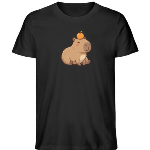 Capybara mit Orange - Herren Organic Shirt-16
