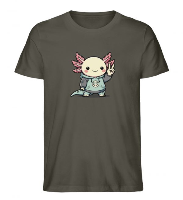 Axolotl - Peace - Herren Organic Shirt-7072