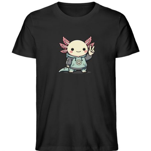 Axolotl - Peace - Herren Organic Shirt-16