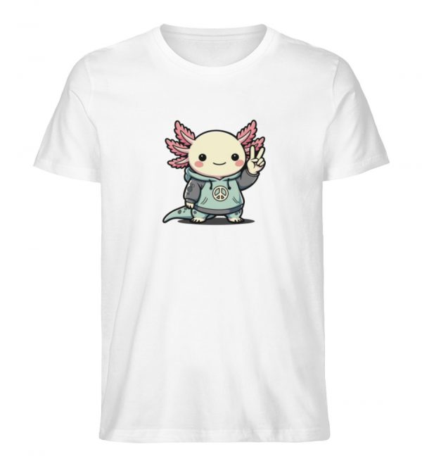 Axolotl - Peace - Herren Organic Shirt-3