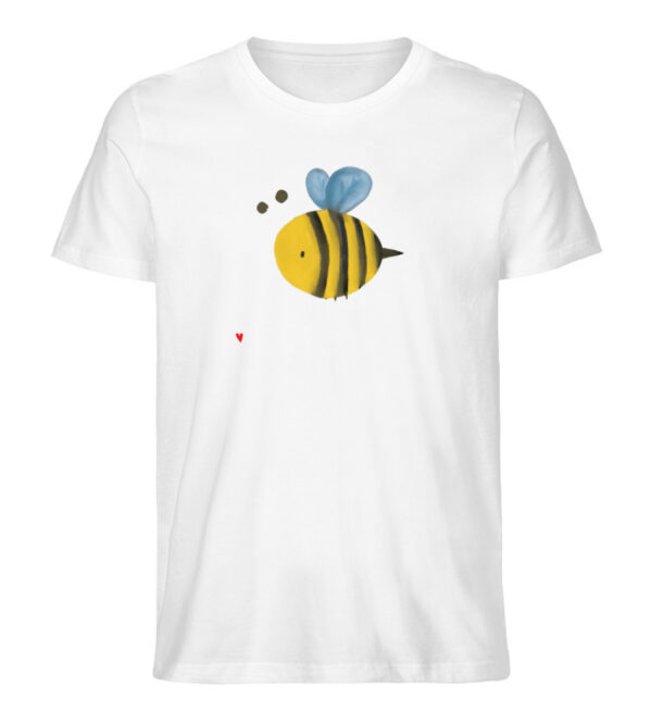 DRHTV054DY_STTU758-3 Biene mit Herz - Herren Organic Shirt-3
