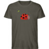 Marienkäfer mit Blatt - Herren Organic Shirt-7072