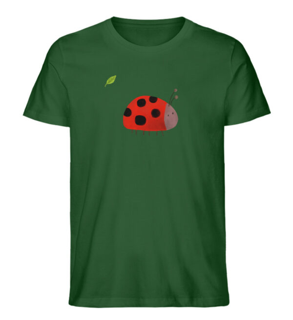 Marienkäfer mit Blatt - Herren Organic Shirt-833