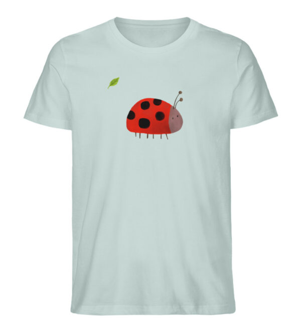 Marienkäfer mit Blatt - Herren Organic Shirt-7033