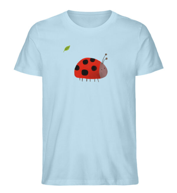 Marienkäfer mit Blatt - Herren Organic Shirt-6967