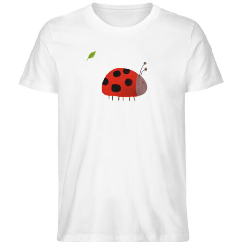 Marienkäfer mit Blatt - Herren Organic Shirt-3