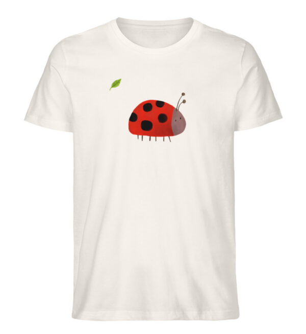 Marienkäfer mit Blatt - Herren Organic Shirt-6968
