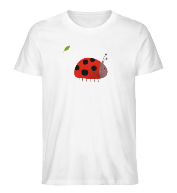 Marienkäfer mit Blatt - Herren Organic Shirt-3