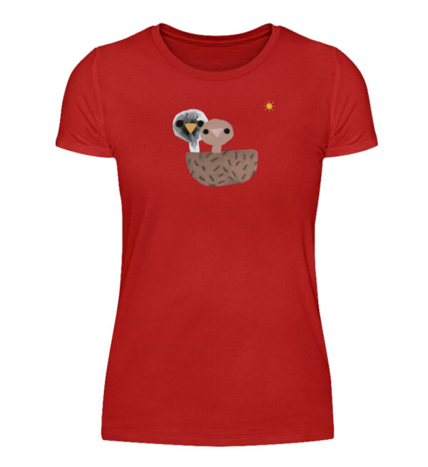 Vögel mit Sonne - Damenshirt-4
