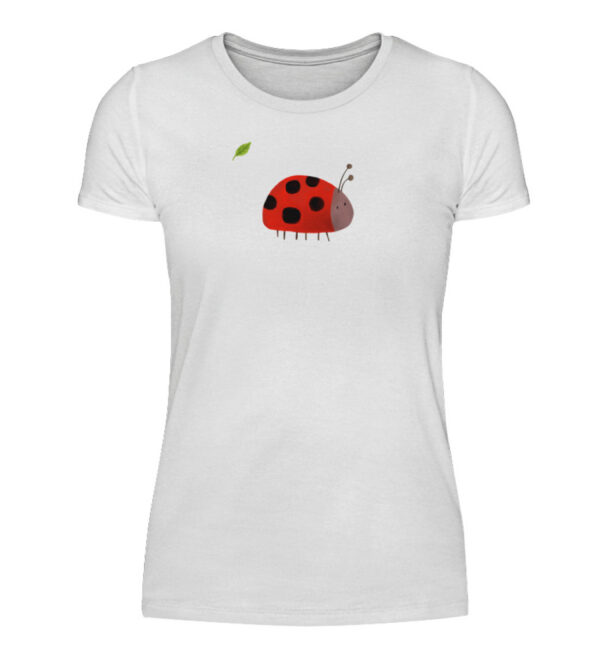 Marienkäfer mit Blatt - Damenshirt-3