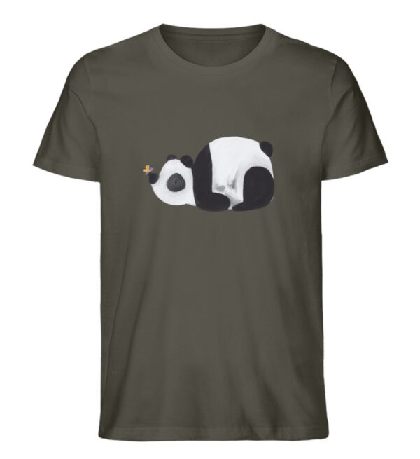 Panda mit Schmetterling - Herren Organic Shirt-7072