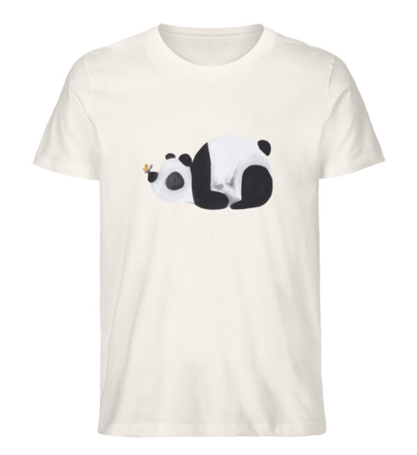 Panda mit Schmetterling - Herren Organic Shirt-6968