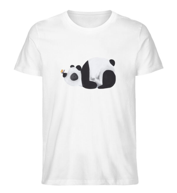 Panda mit Schmetterling - Herren Organic Shirt-3