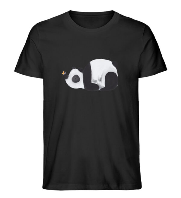 Panda mit Schmetterling - Herren Organic Shirt-16