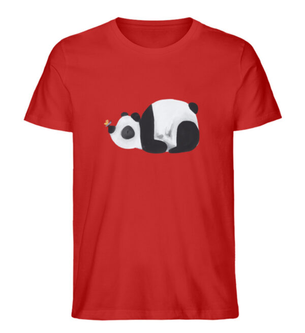 Panda mit Schmetterling - Herren Organic Shirt-4
