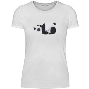 Panda mit Schmetterling - Damenshirt-3