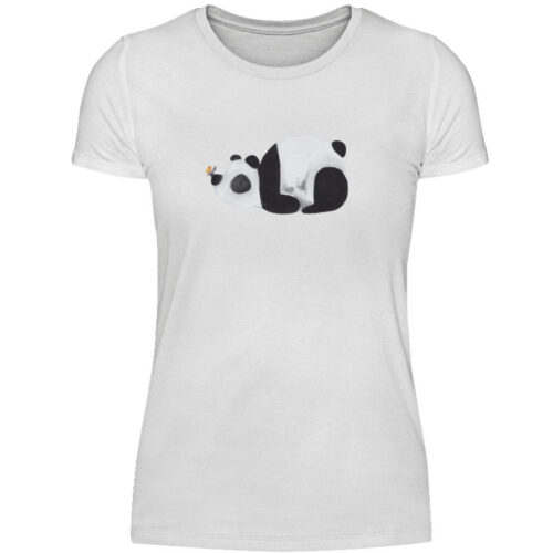 Panda mit Schmetterling - Damenshirt-3