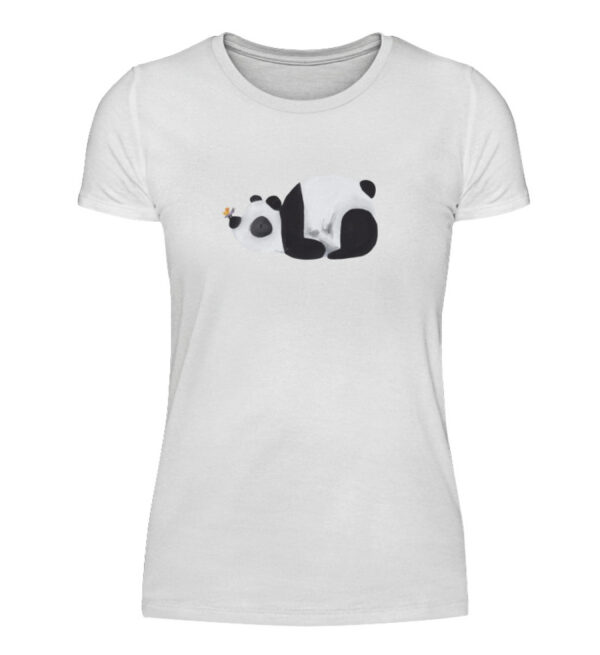 Panda mit Schmetterling - Damenshirt-3