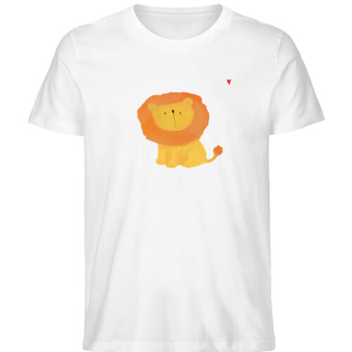 Löwe mit Herz - Herren Organic Shirt-3